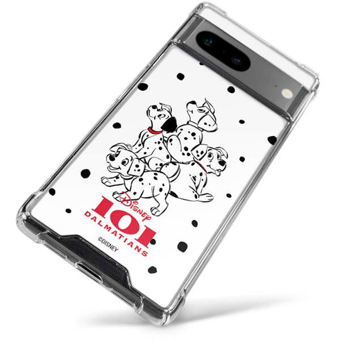 Disney 101 Dalmatians Puppy pile Google Pixel 7a Clear Case